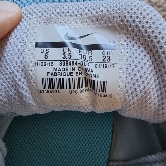 Nike Womens Run All Day 898484-004 Lace Up Blue White Running Shoes Size US 6 - Picture 4 of 11